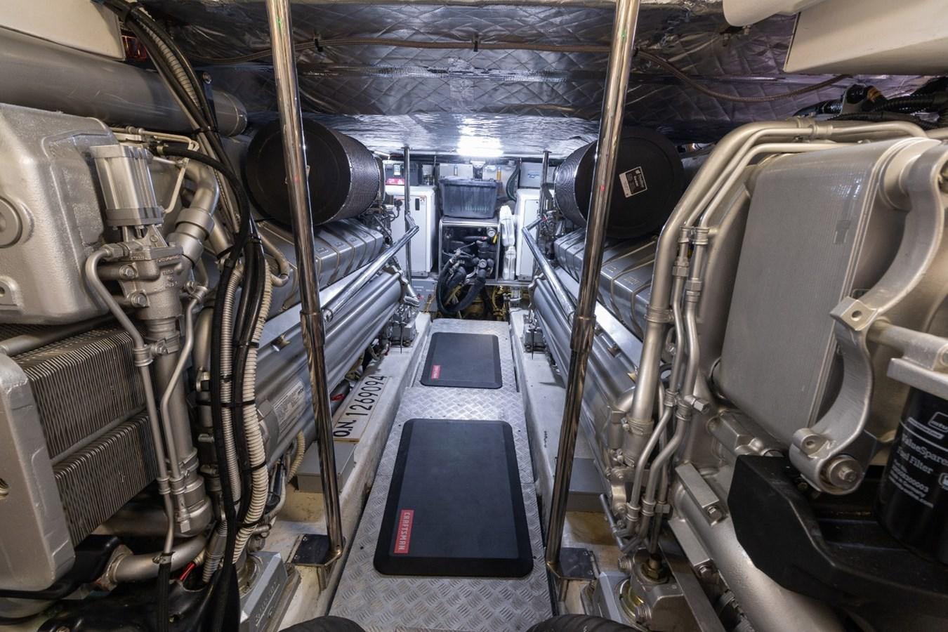 a large room with machines aboard SIPSEY Yacht for Sale