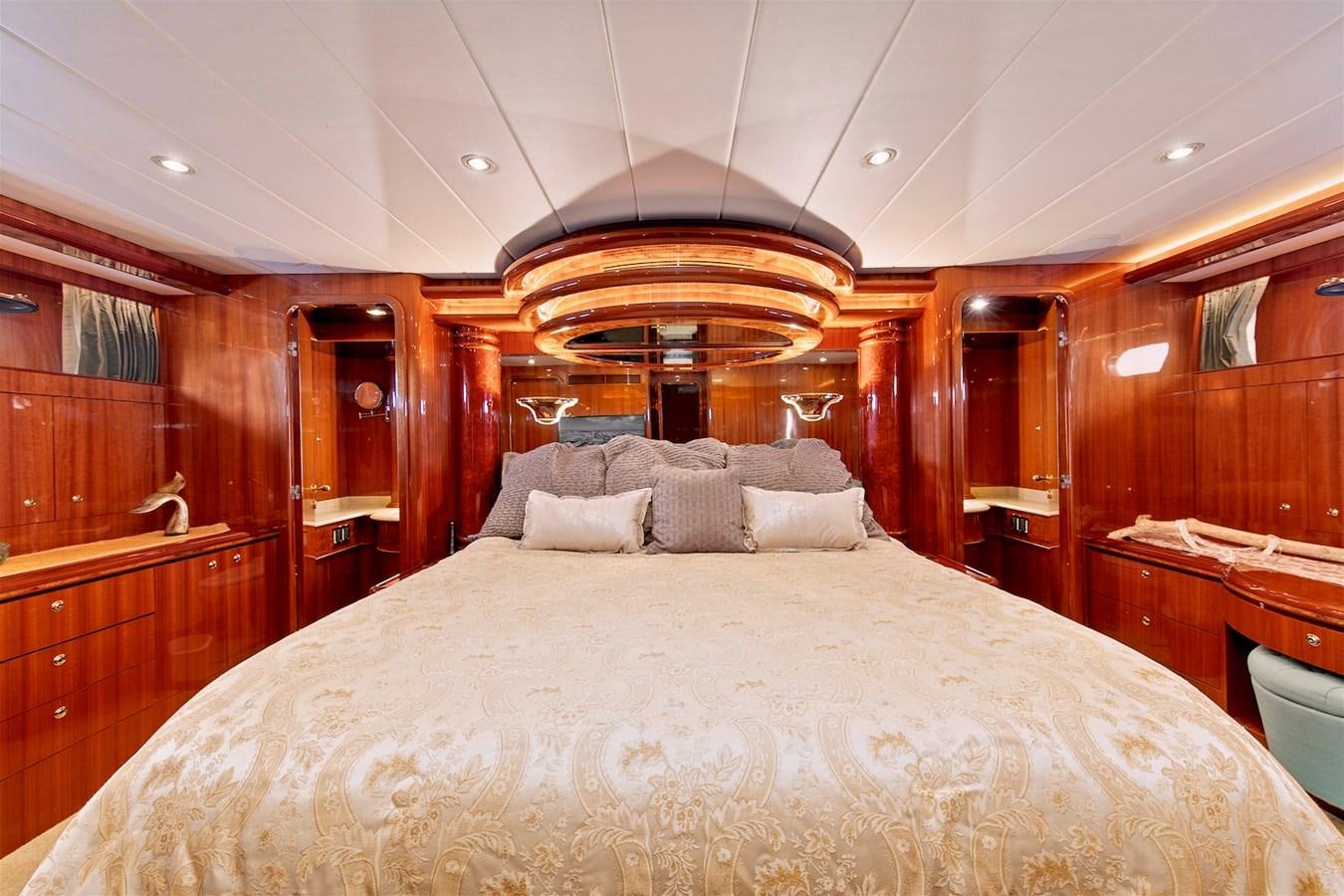a large bed in a cabin aboard PAPA'S PLACE Yacht for Sale