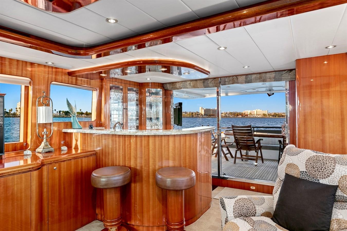 a room with a view of the ocean and the ocean aboard PAPA'S PLACE Yacht for Sale