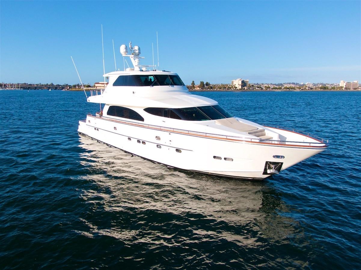 a white yacht on the water aboard PAPA'S PLACE Yacht for Sale