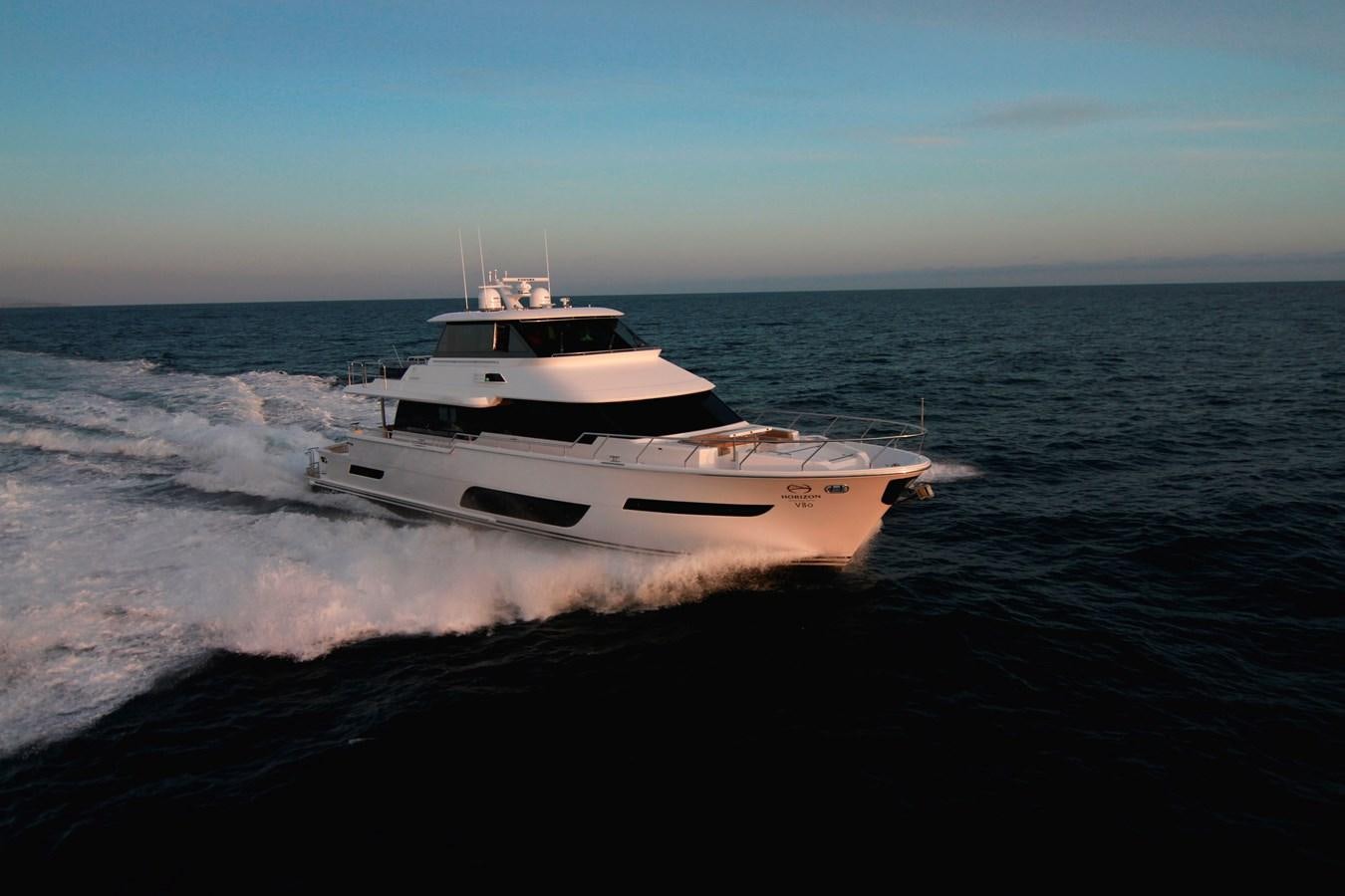 a white yacht on the water aboard  V80 (NEW BOAT SPEC)  Yacht for Sale
