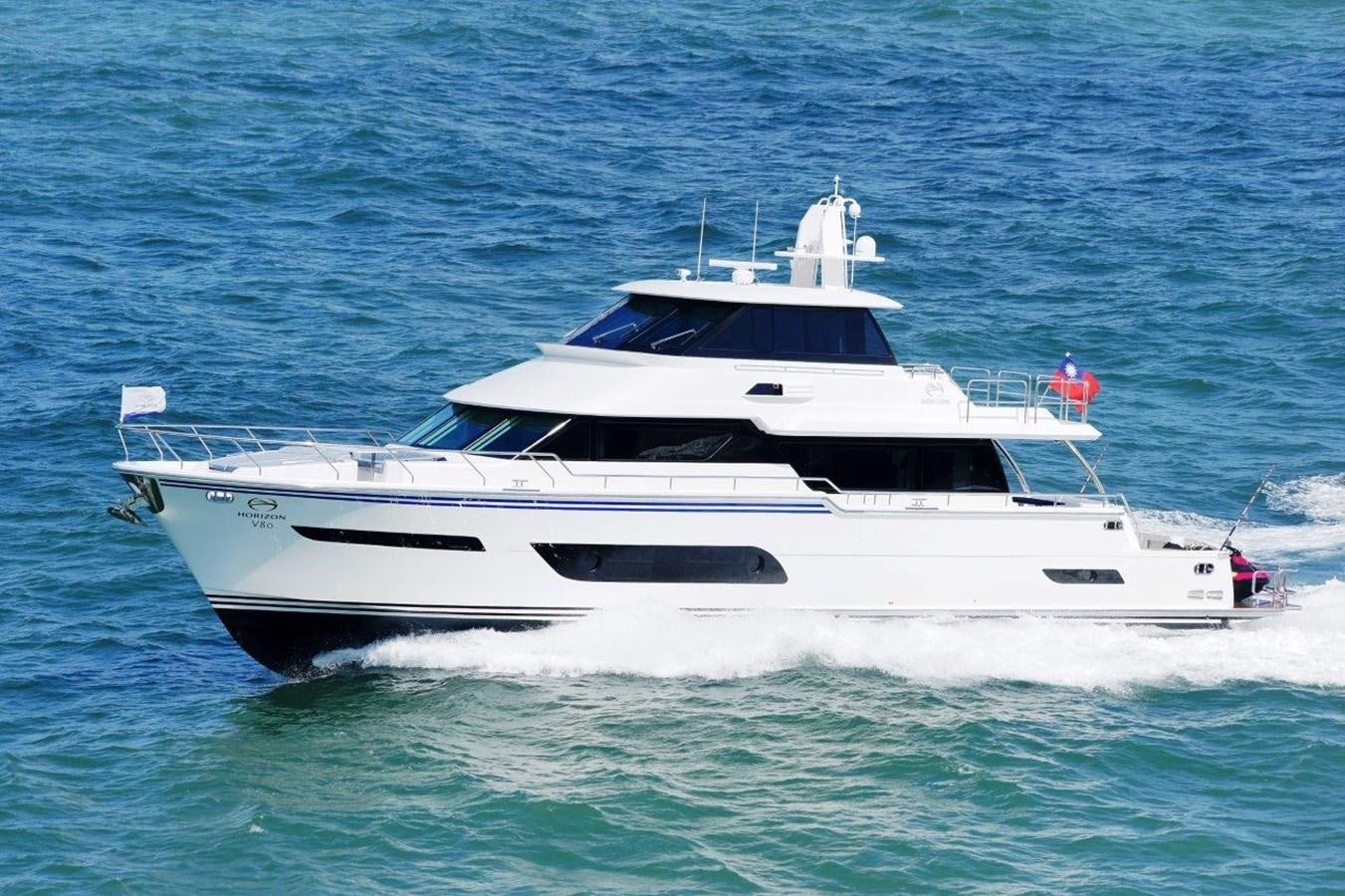 a white yacht in the water aboard  V80 (NEW BOAT SPEC)  Yacht for Sale