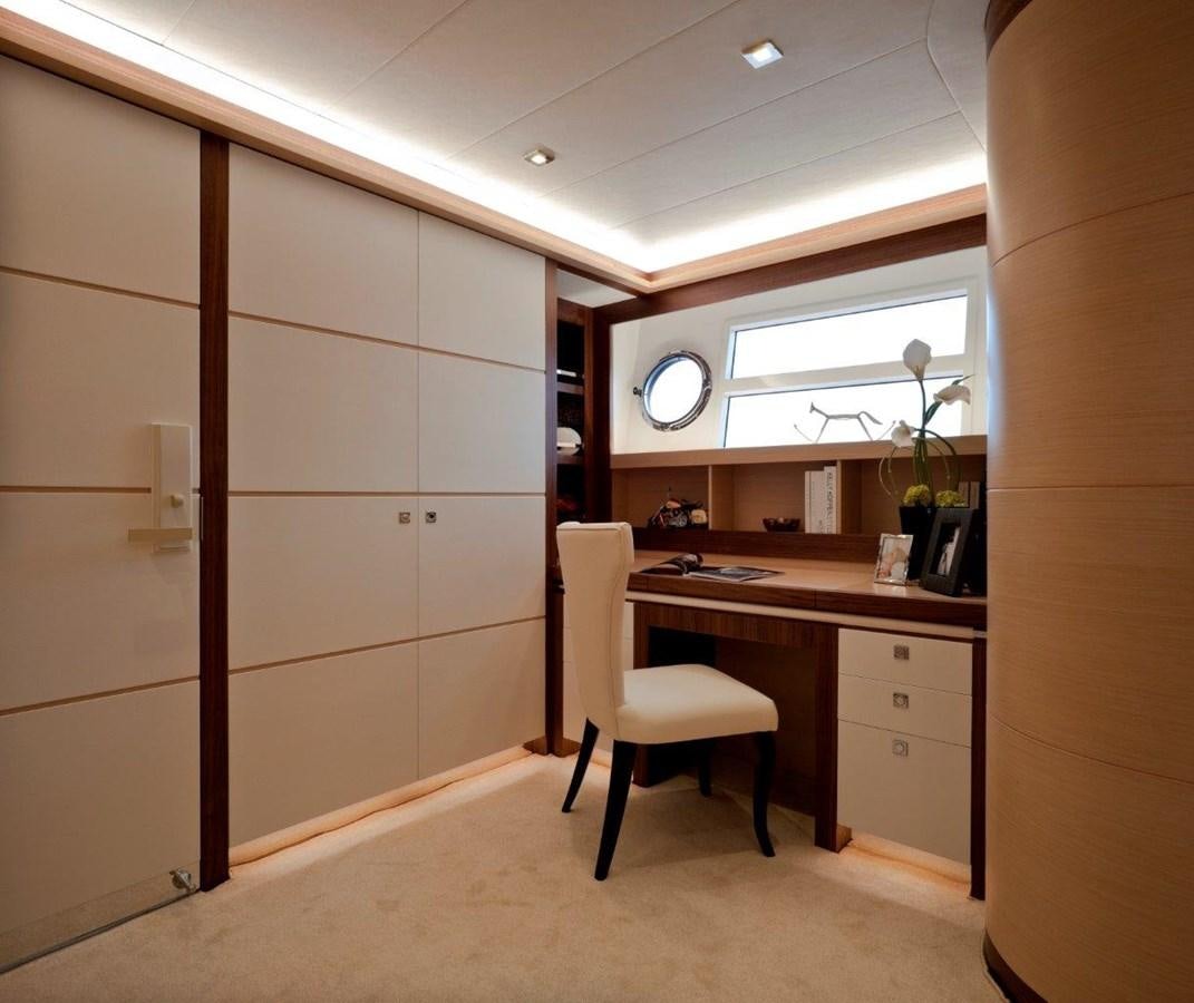 a room with a desk and a chair aboard  V80 (NEW BOAT SPEC)  Yacht for Sale