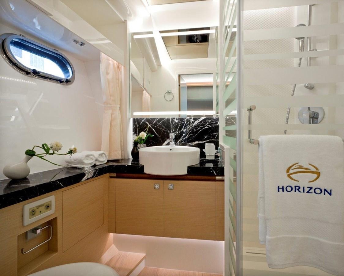 a bathroom with a shower aboard  V80 (NEW BOAT SPEC)  Yacht for Sale