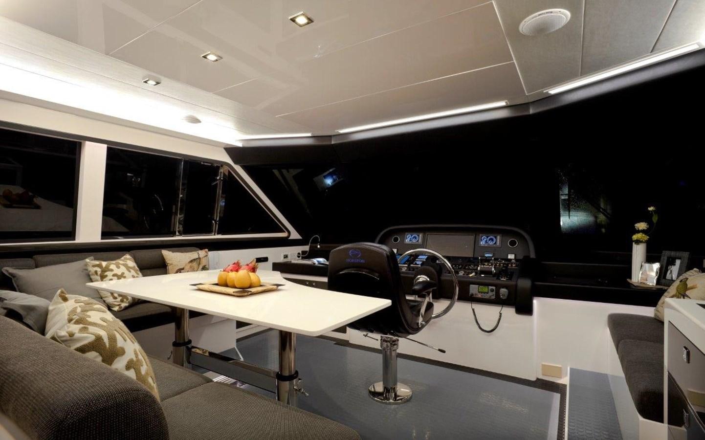a table with a plate of fruit on it aboard  V80 (NEW BOAT SPEC)  Yacht for Sale