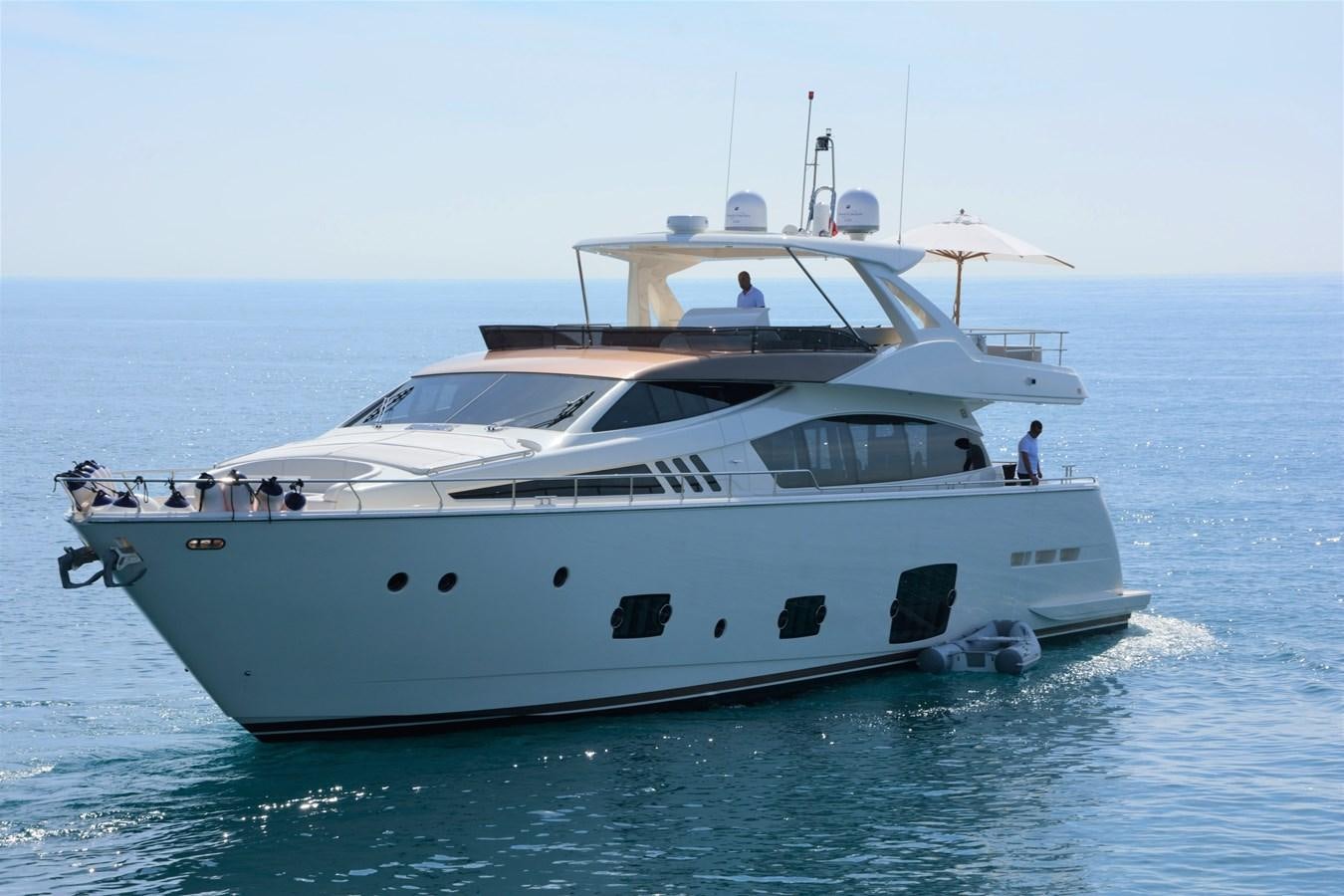 a white yacht on the water aboard COLUMBUS A Yacht for Sale