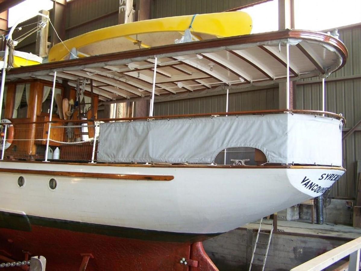 a boat with a large white object on the front aboard SYRENE I Yacht for Sale