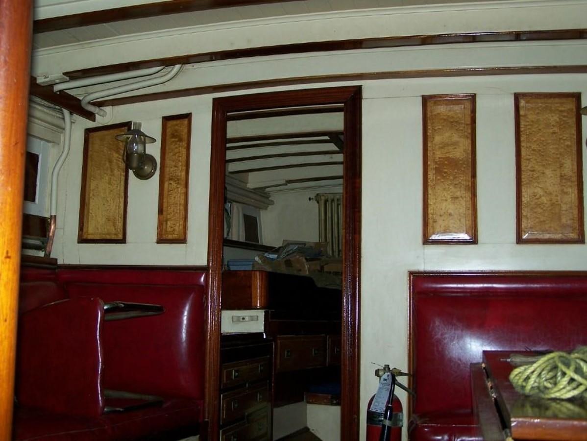 a room with a mirror and a dresser aboard SYRENE I Yacht for Sale