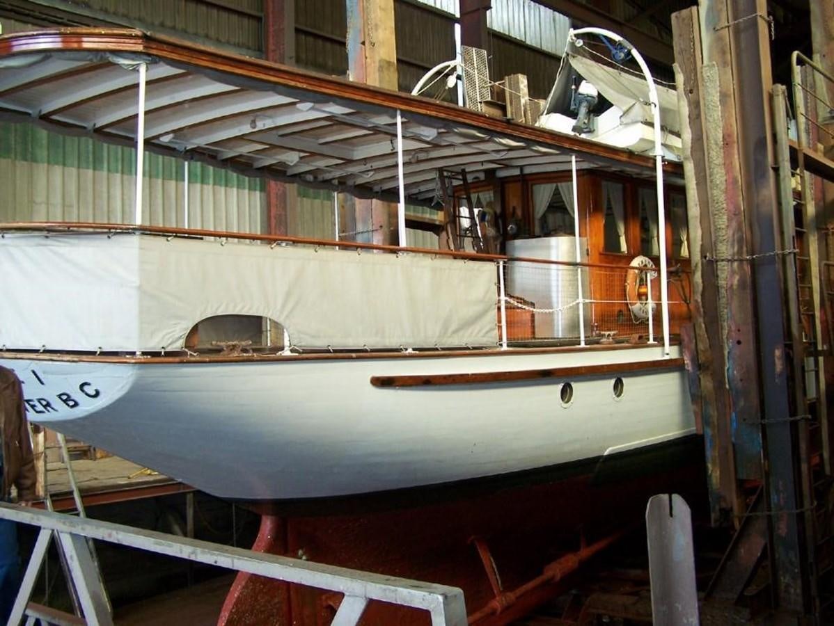 a large metal object with a hole in the side aboard SYRENE I Yacht for Sale