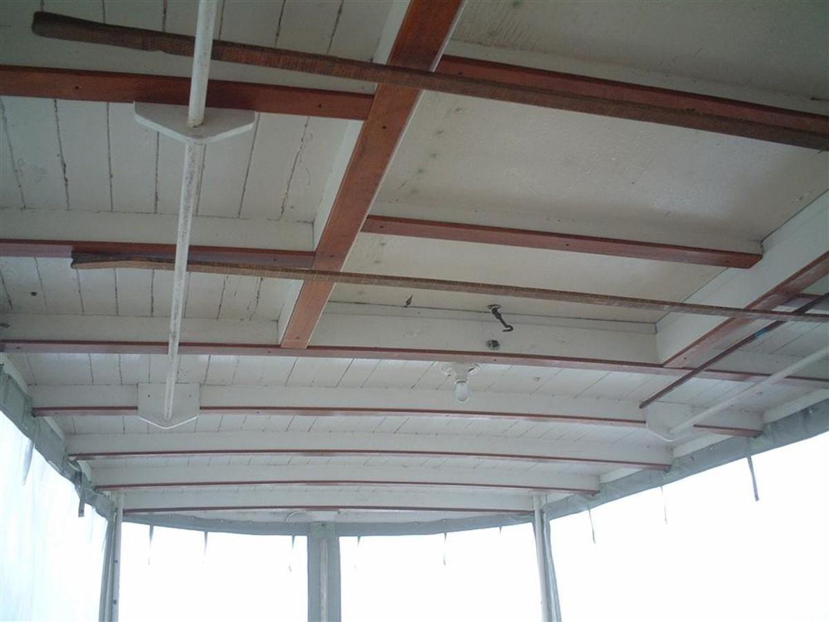 a ceiling with a light fixture aboard SYRENE I Yacht for Sale