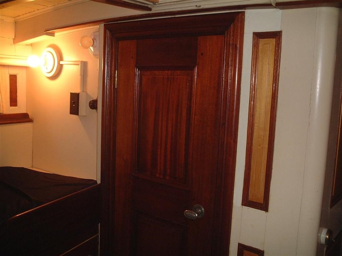 a door with a light on it aboard SYRENE I Yacht for Sale