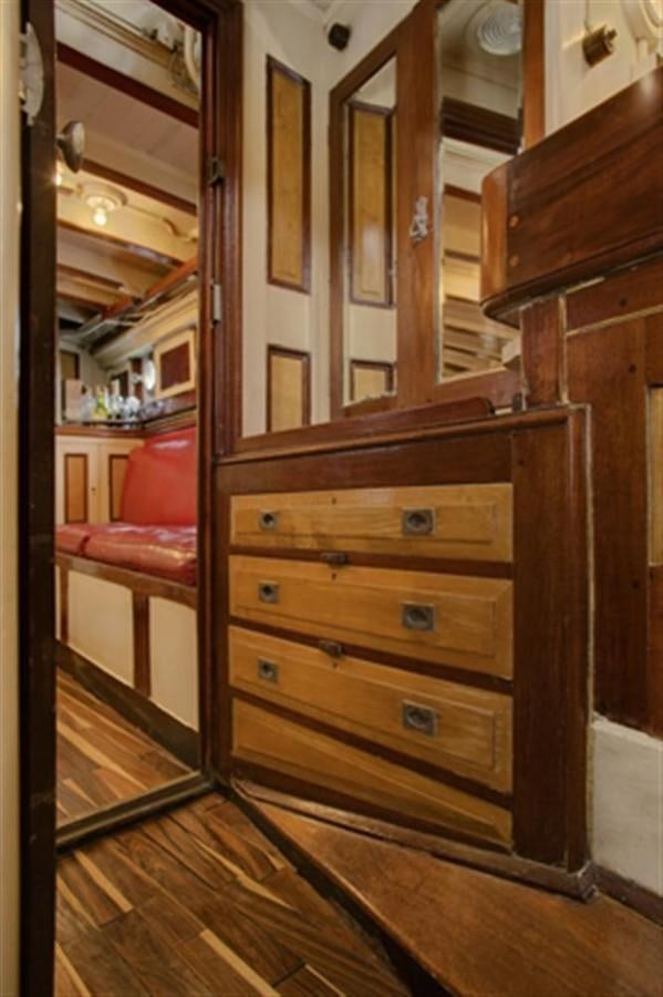 a dresser in a room aboard SYRENE I Yacht for Sale