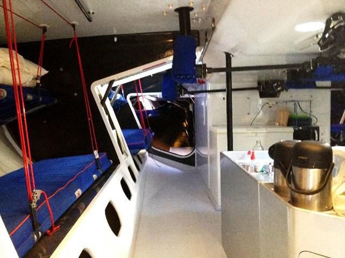 a large industrial machine aboard ROTHMANS Yacht for Sale