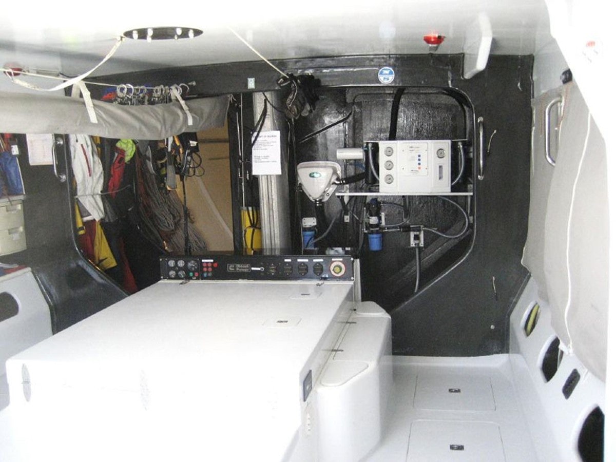 a white machine with wires aboard ROTHMANS Yacht for Sale