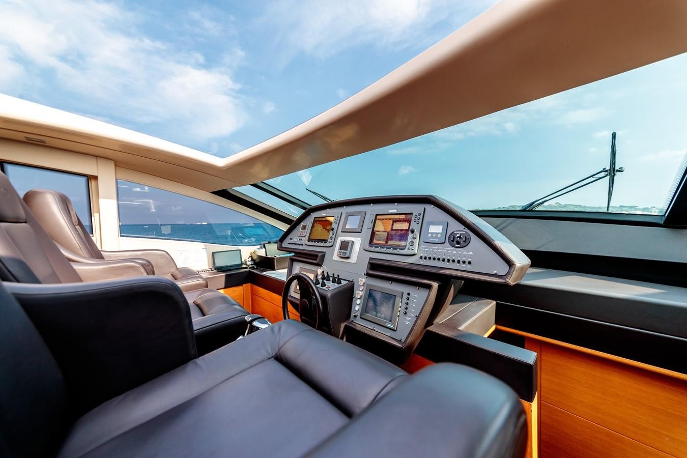 inside of a car aboard FOR EVER Yacht for Sale