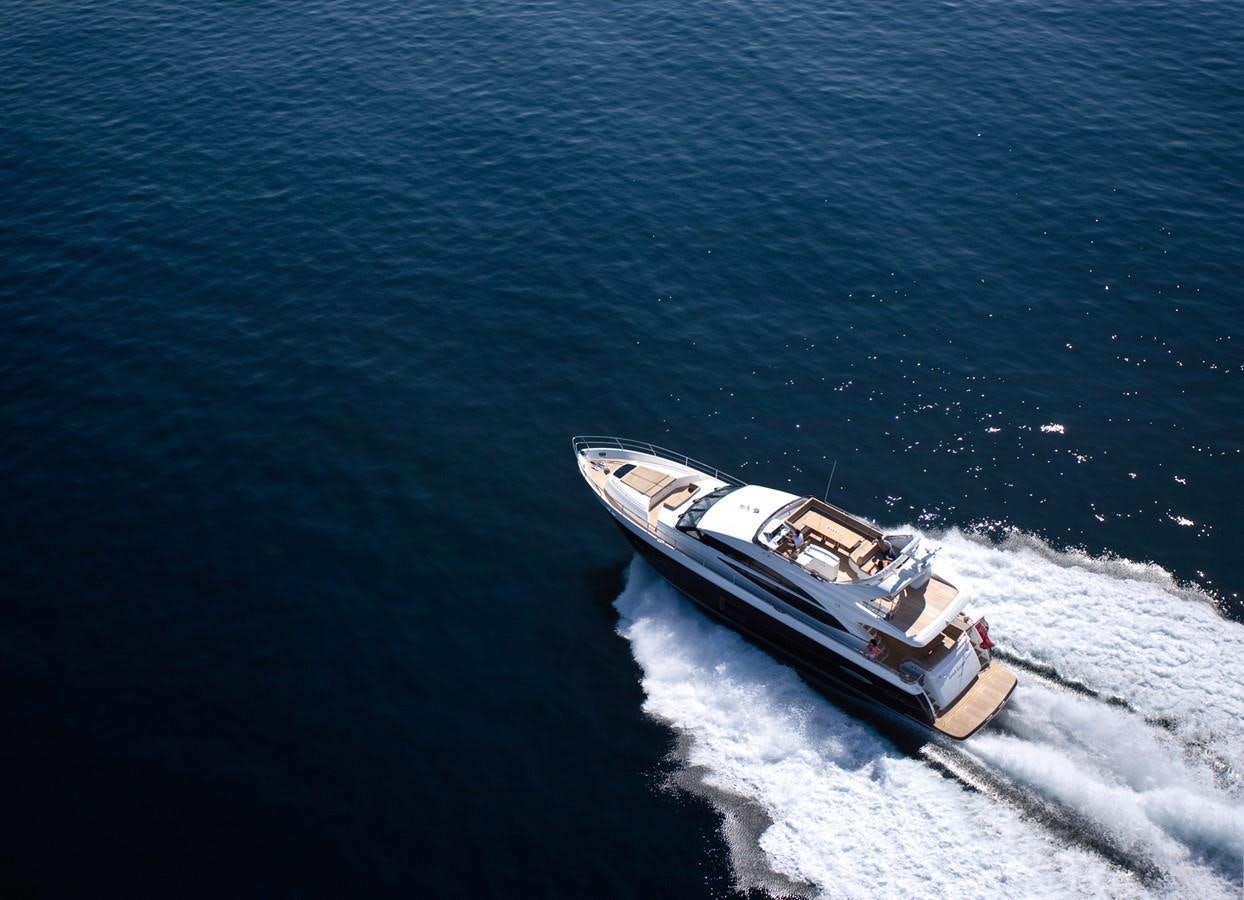 a boat on the water aboard PRINCESS 78 MY Yacht for Sale