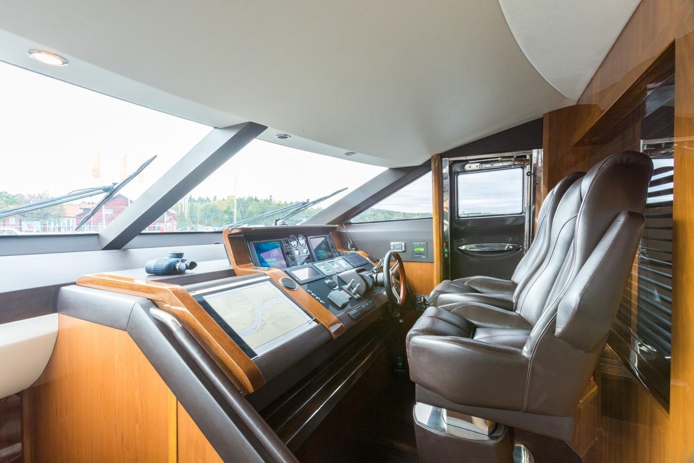 inside of a car aboard PRINCESS 78 MY Yacht for Sale