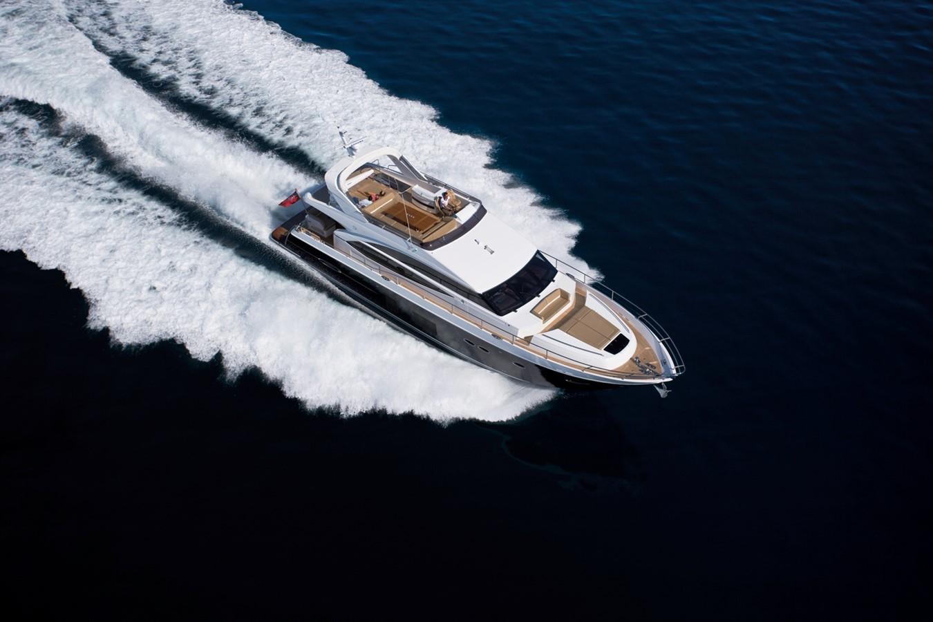 a high angle view of a boat aboard PRINCESS 78 MY Yacht for Sale
