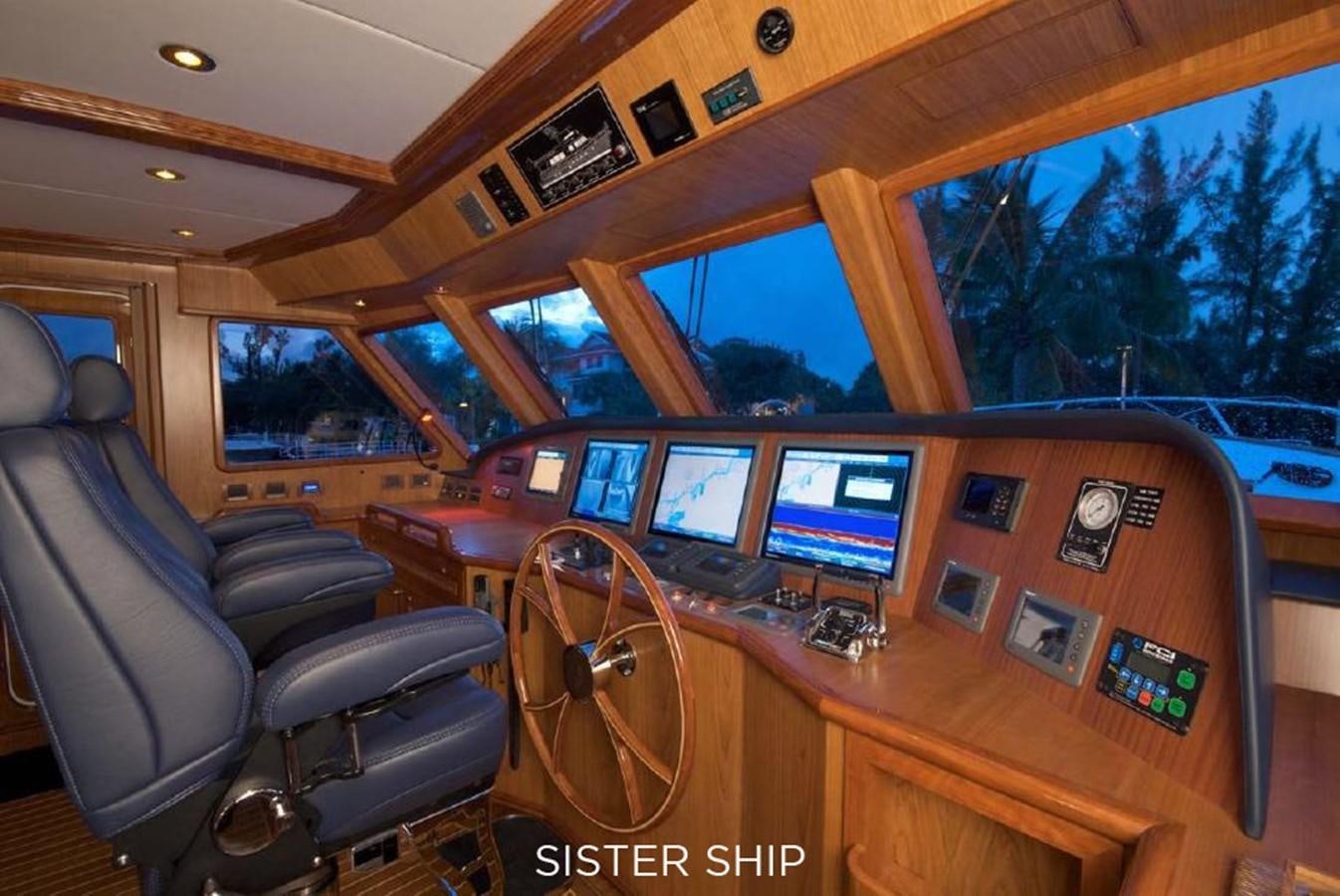 inside of a vehicle with computers aboard 800 MY Yacht for Sale