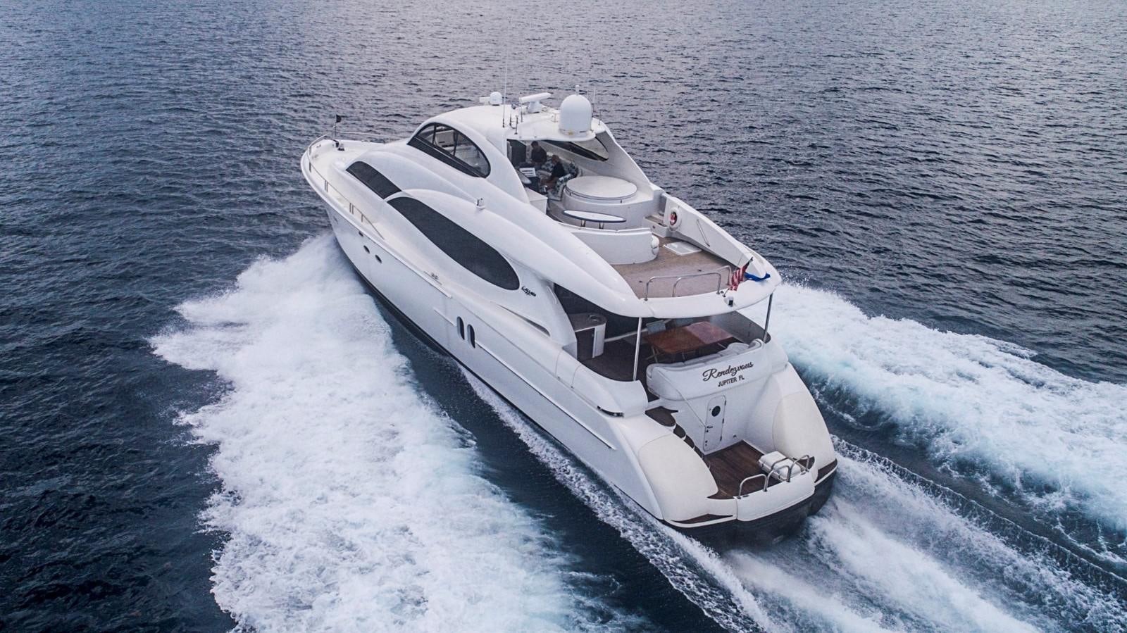 a boat on the water aboard RENDEZVOUS Yacht for Sale