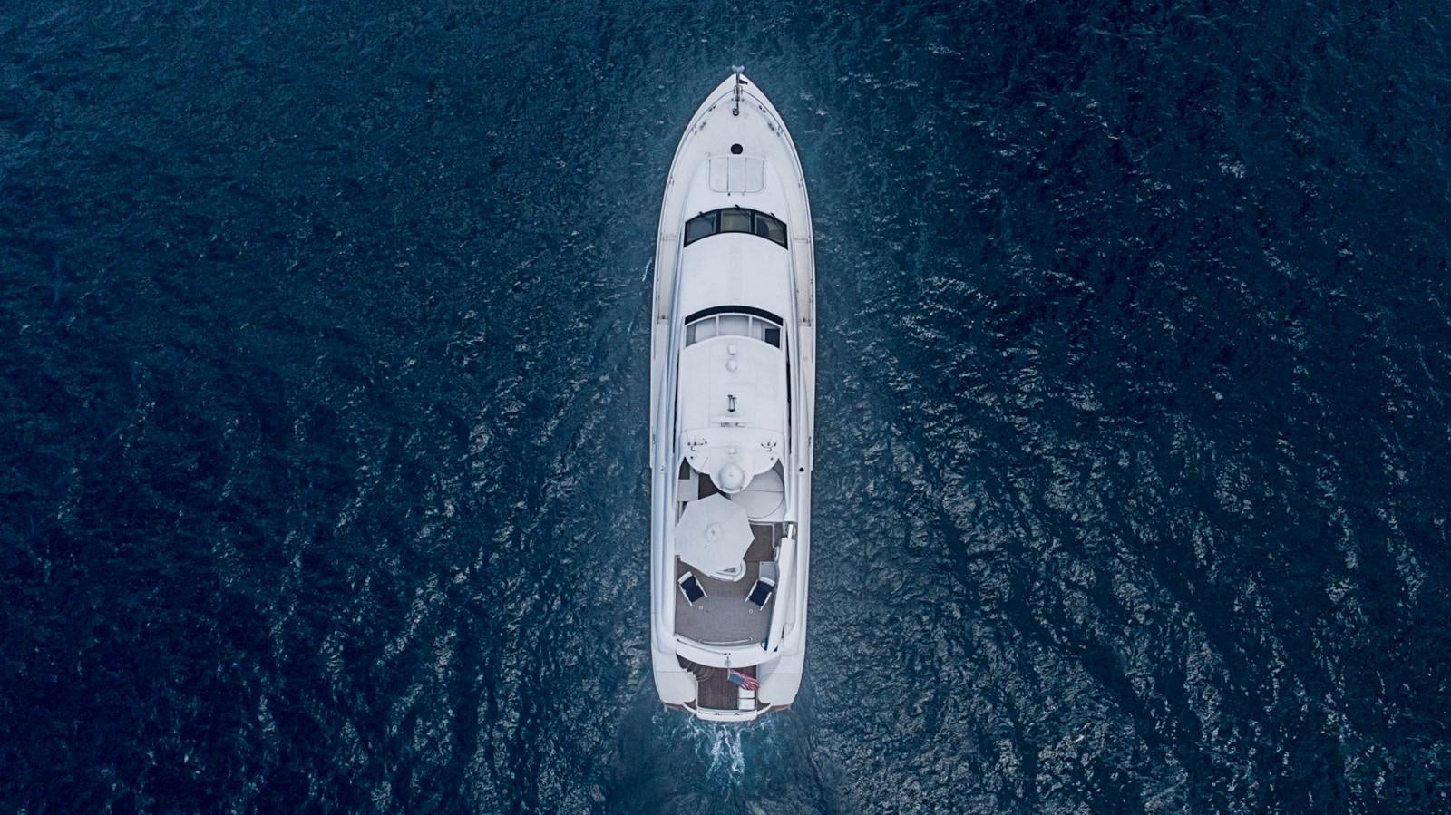 a space shuttle in the water aboard RENDEZVOUS Yacht for Sale