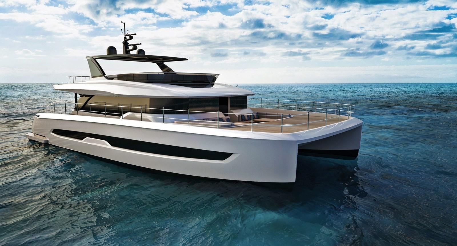 a white boat in the water aboard HSY-80 Yacht for Sale