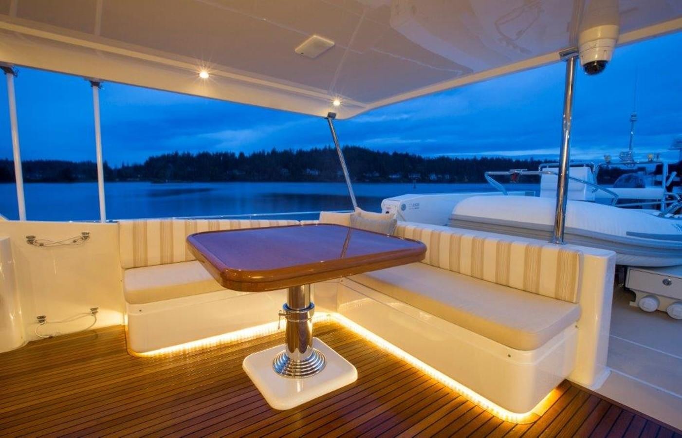 a table on a boat aboard FLEMING 78 - NEW BUILD Yacht for Sale