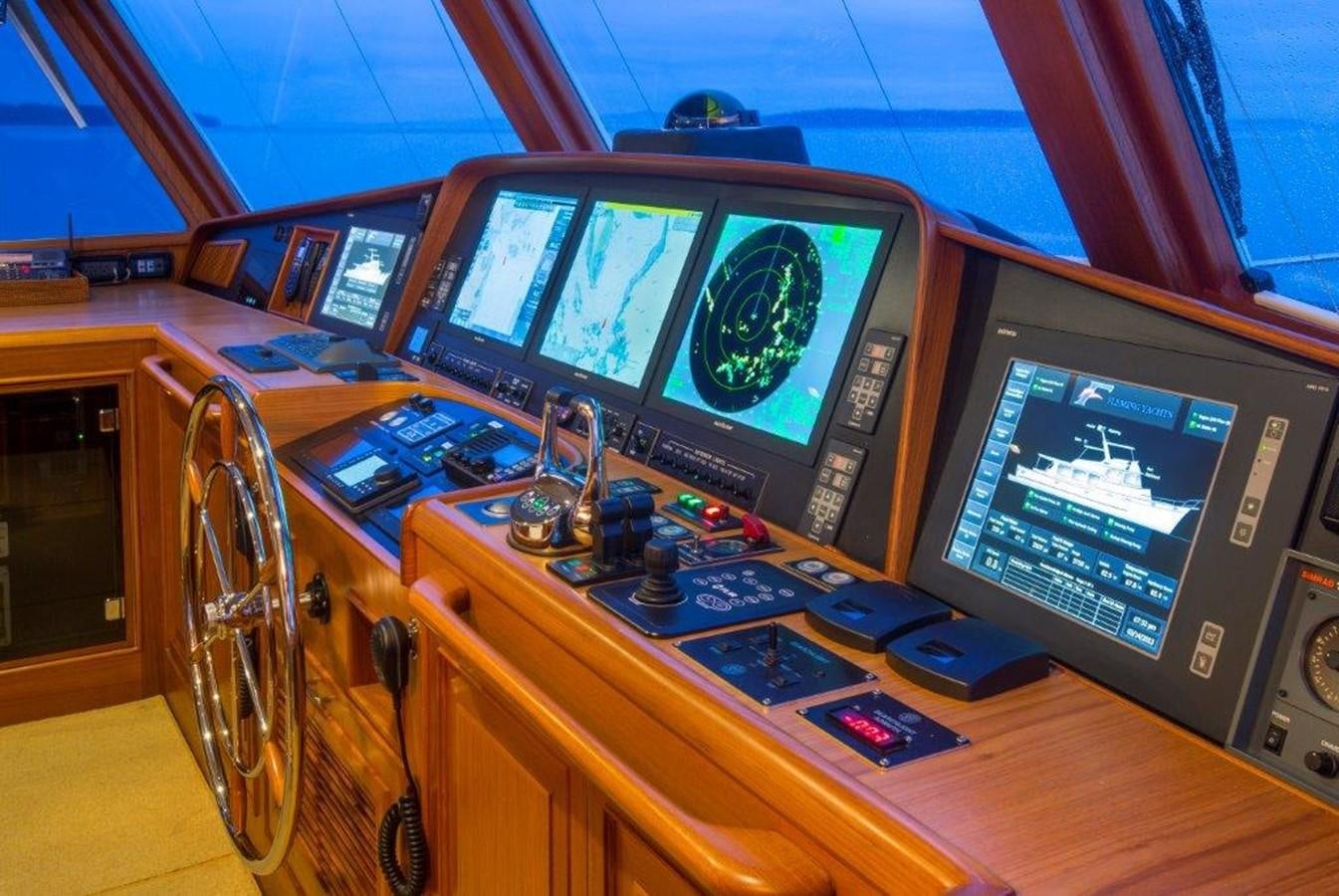 a control panel of a vehicle aboard FLEMING 78 - NEW BUILD Yacht for Sale