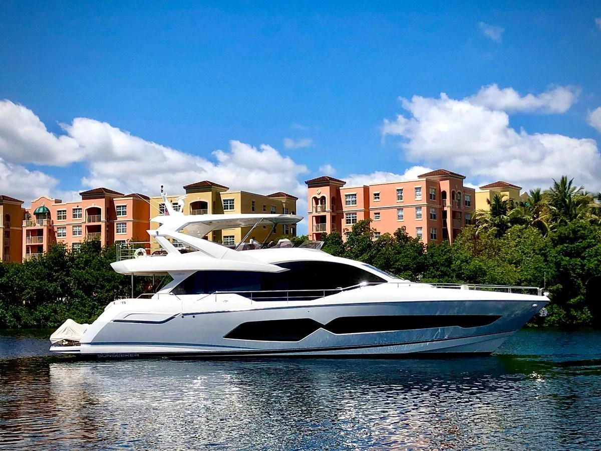 a yacht in the water aboard SOLAIRE Yacht for Sale