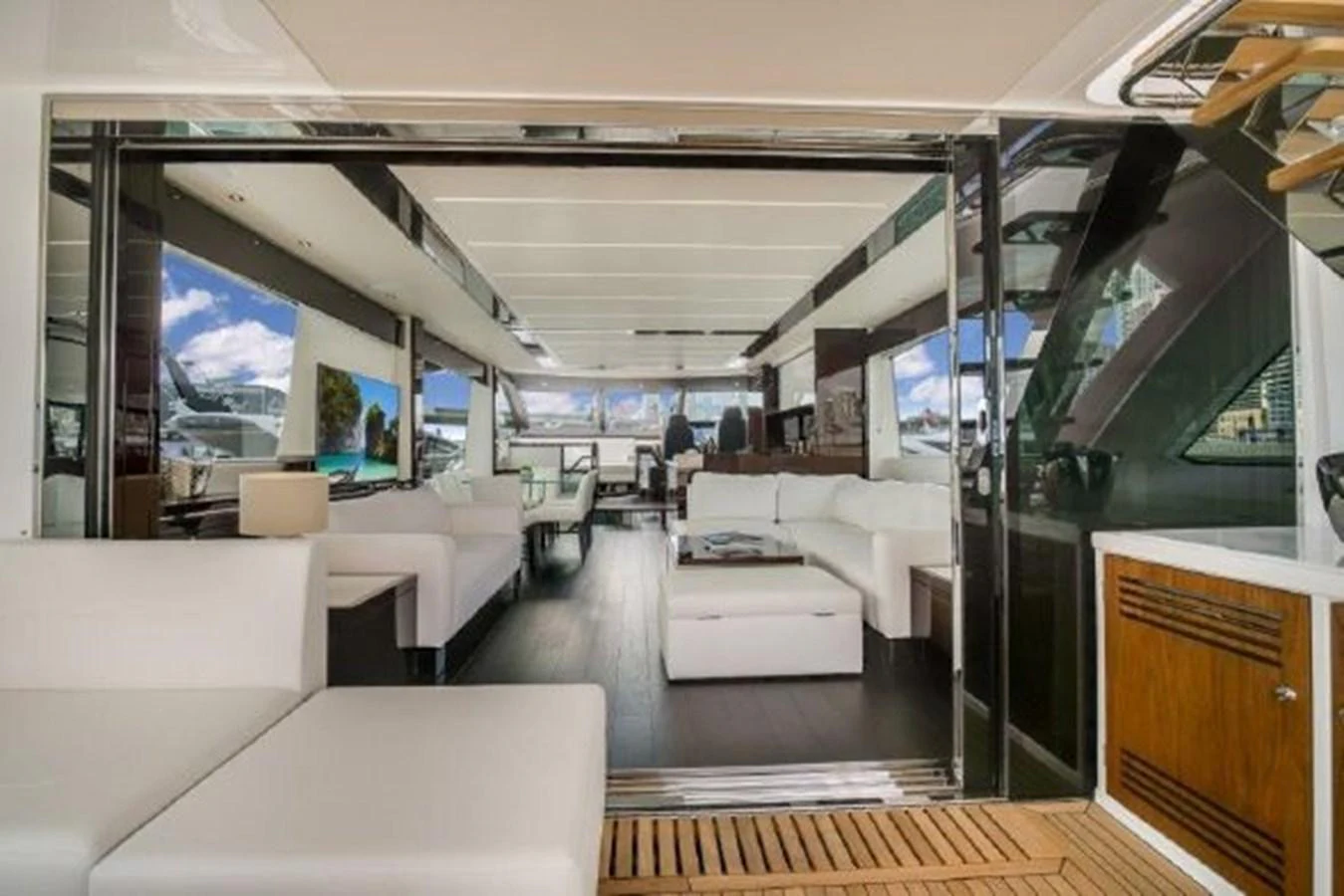 inside of a train aboard SOLAIRE Yacht for Sale