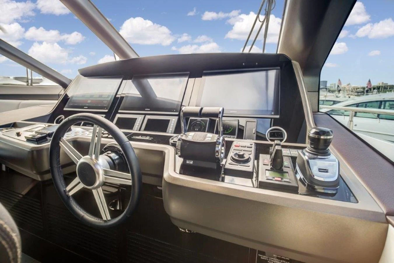 the interior of a car aboard SOLAIRE Yacht for Sale