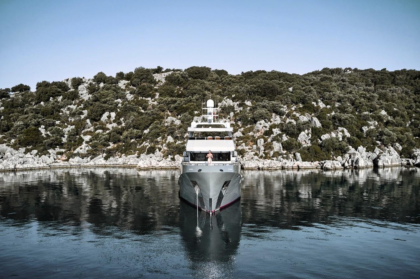 a boat sailing on water aboard BERING 88/05 Yacht for Sale