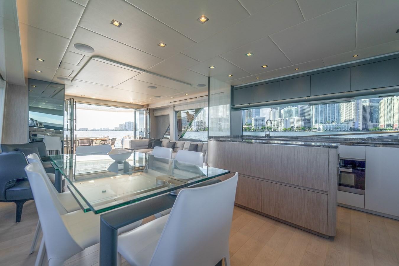a large modern kitchen aboard MONTE CARLO YACHTS MCY 76 Yacht for Sale