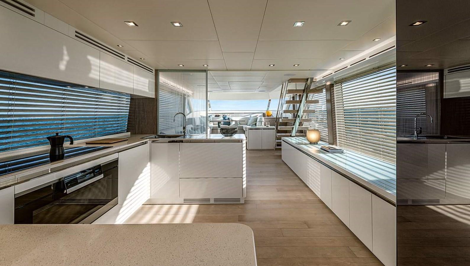 a large room with a large window aboard MONTE CARLO SKYLOUNGE  Yacht for Sale