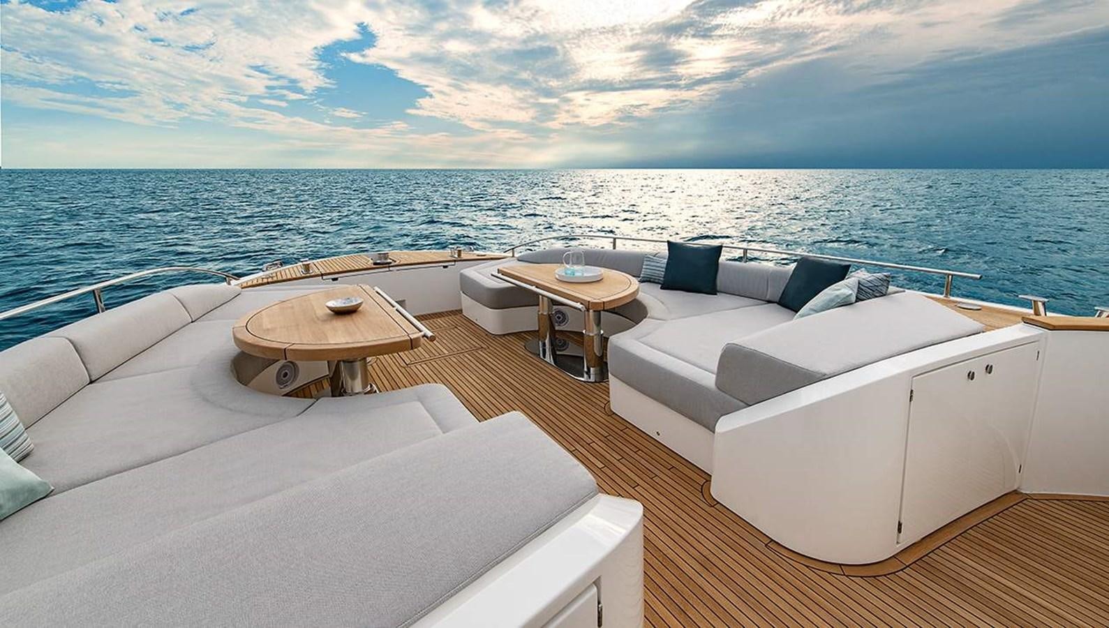 a room with a table and chairs on a boat aboard MONTE CARLO SKYLOUNGE  Yacht for Sale