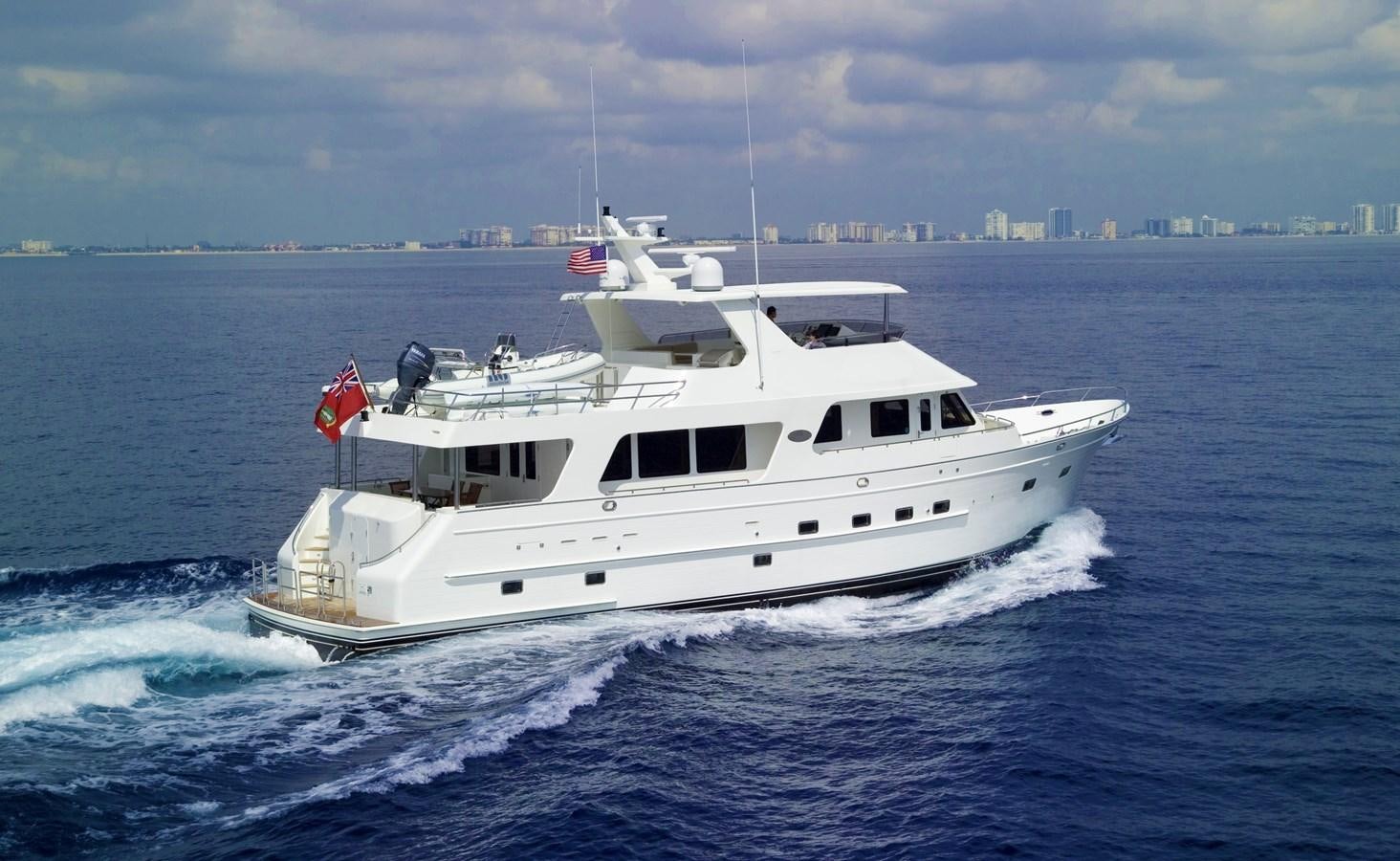 a boat on the water aboard 750 MY Yacht for Sale