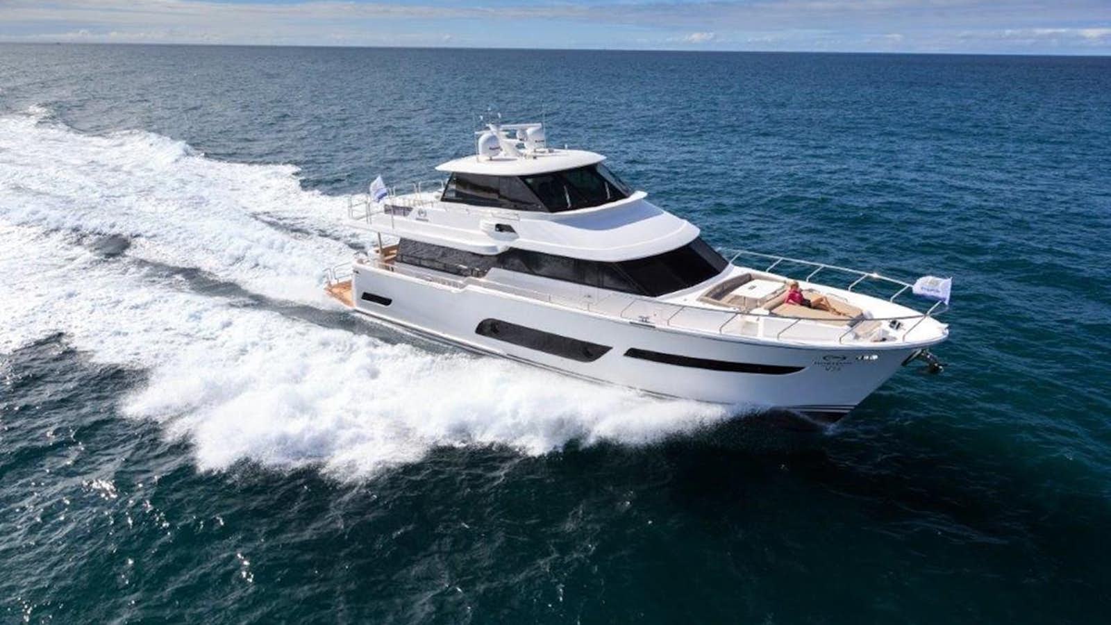 a boat on the water aboard V72 (NEW BOAT SPEC)  Yacht for Sale