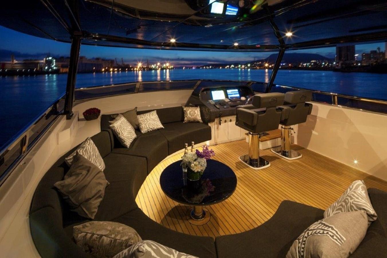 a living room with a large window overlooking the ocean aboard V72 (NEW BOAT SPEC)  Yacht for Sale