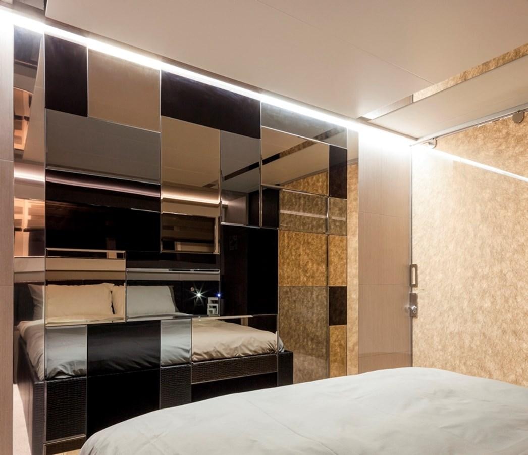 a room with a bed and a mirror aboard V72 (NEW BOAT SPEC)  Yacht for Sale
