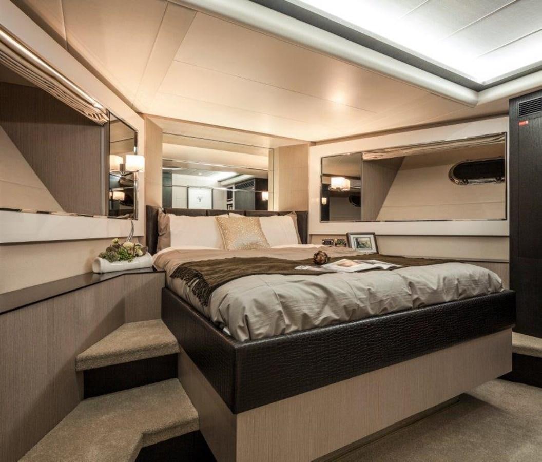 a room with a bed and a desk aboard V72 (NEW BOAT SPEC)  Yacht for Sale