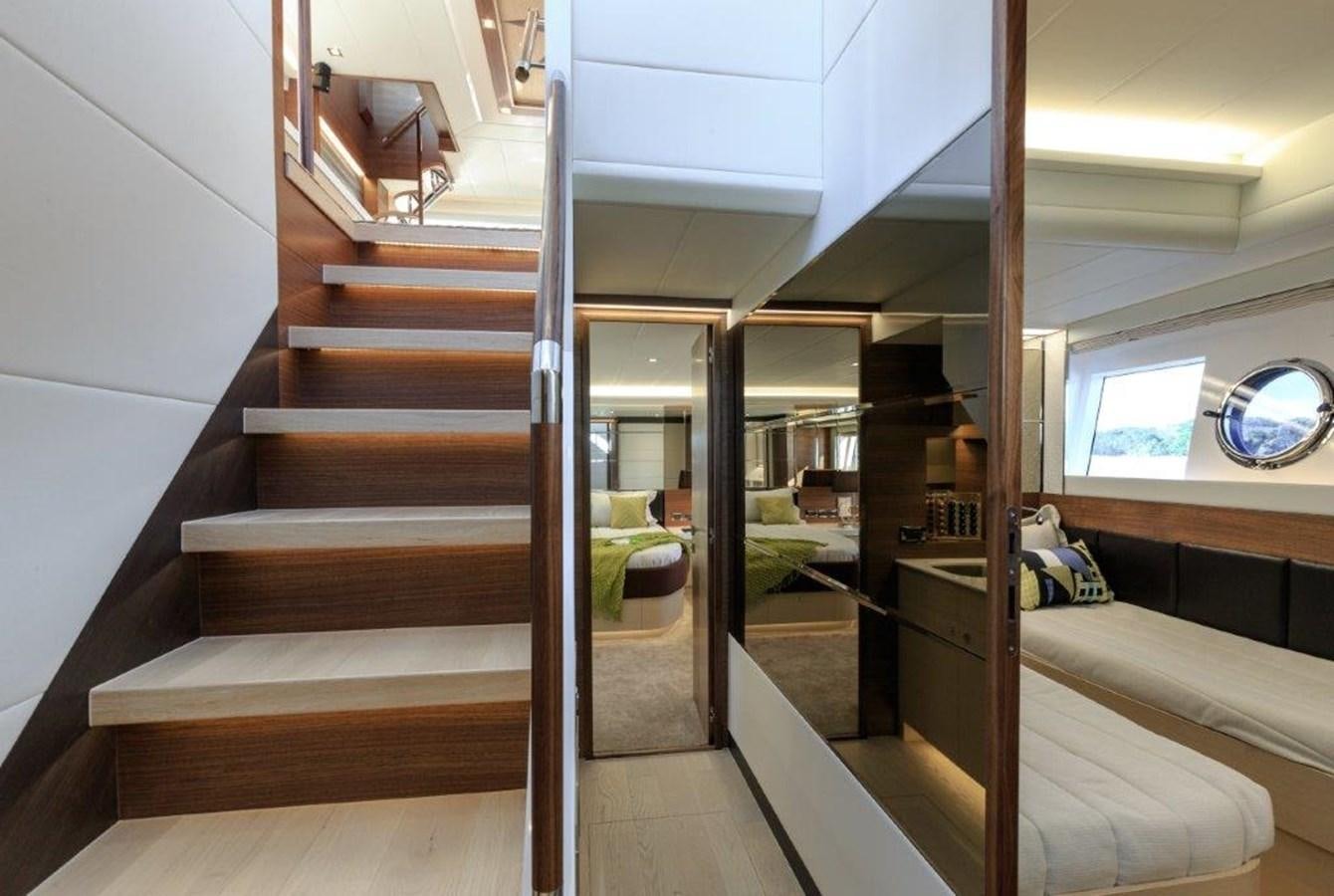 a staircase in a room aboard V72 (NEW BOAT SPEC)  Yacht for Sale