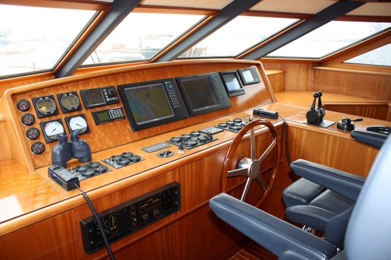 a control panel in a control room aboard BOADICEA Yacht for Sale