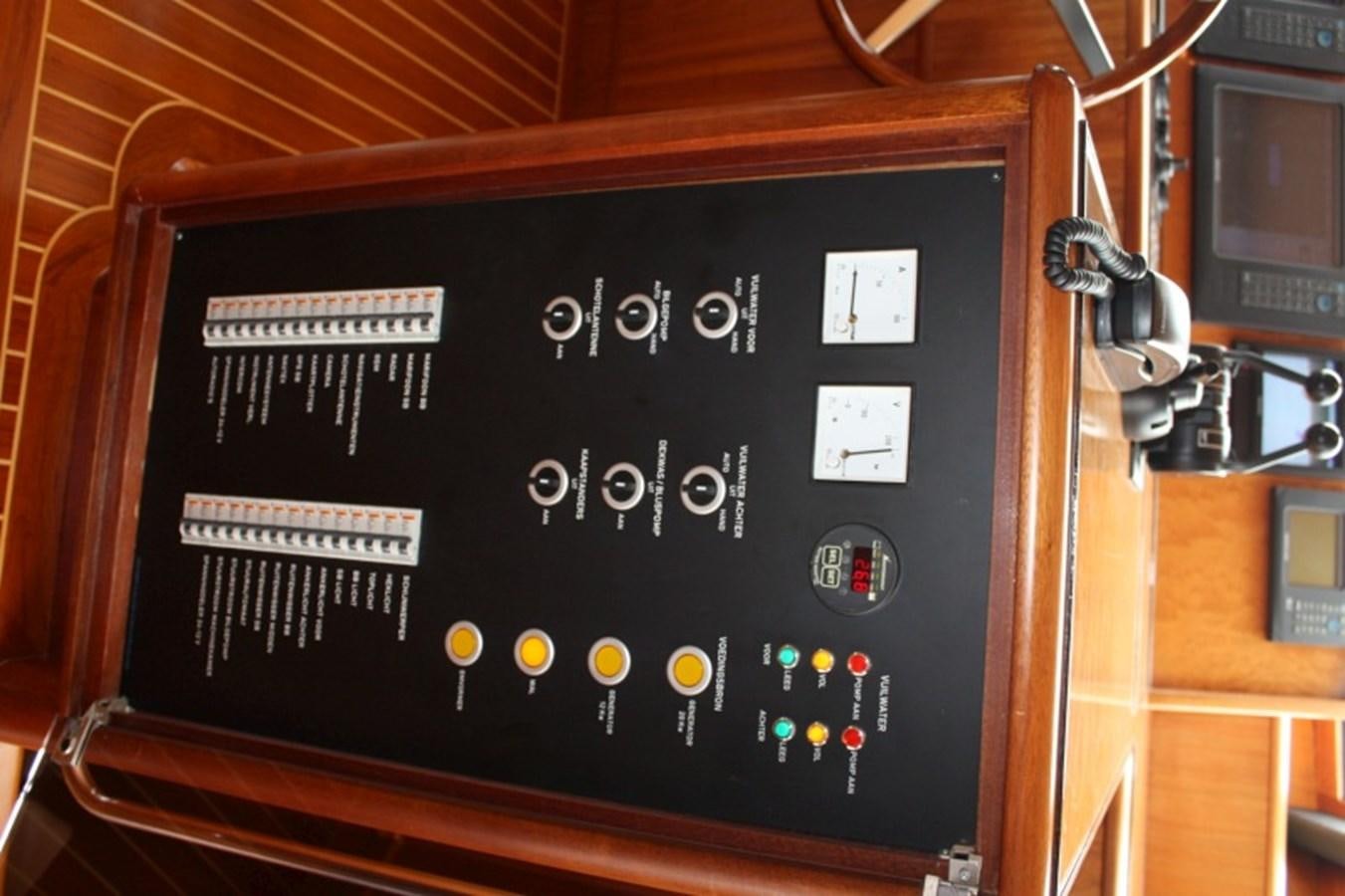 a black board with white text aboard BOADICEA Yacht for Sale