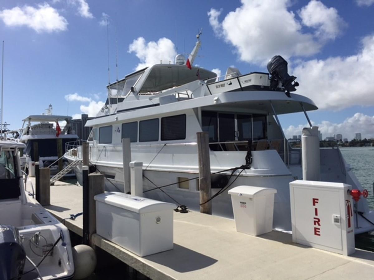 a boat docked at a pier aboard WHALE'S WAY Yacht for Sale