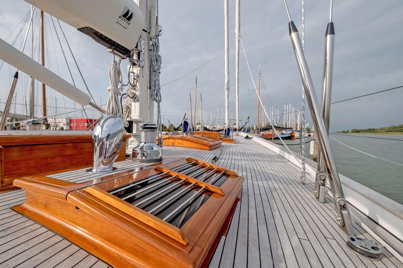 a boat on the water aboard HOEK CLASSIC 73 DIXBAY Yacht for Sale