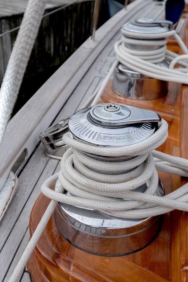 a stack of metal barrels aboard HOEK CLASSIC 73 DIXBAY Yacht for Sale