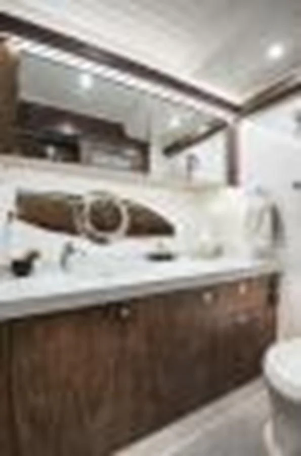 a sink with a faucet aboard RIVIERA 72 SPORTS MOTOR YACHT Yacht for Sale