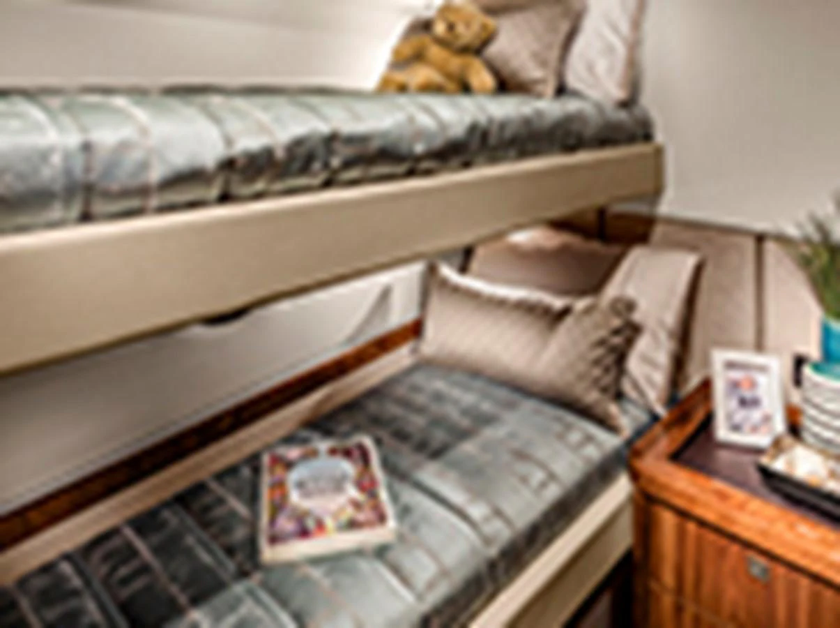 a bed with a mattress aboard RIVIERA 72 SPORTS MOTOR YACHT Yacht for Sale