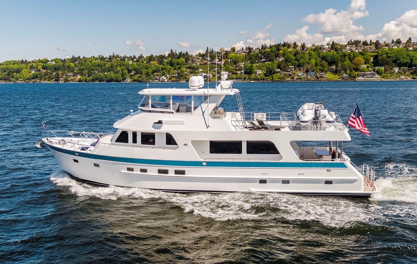 a boat on the water aboard 700 MY Yacht for Sale