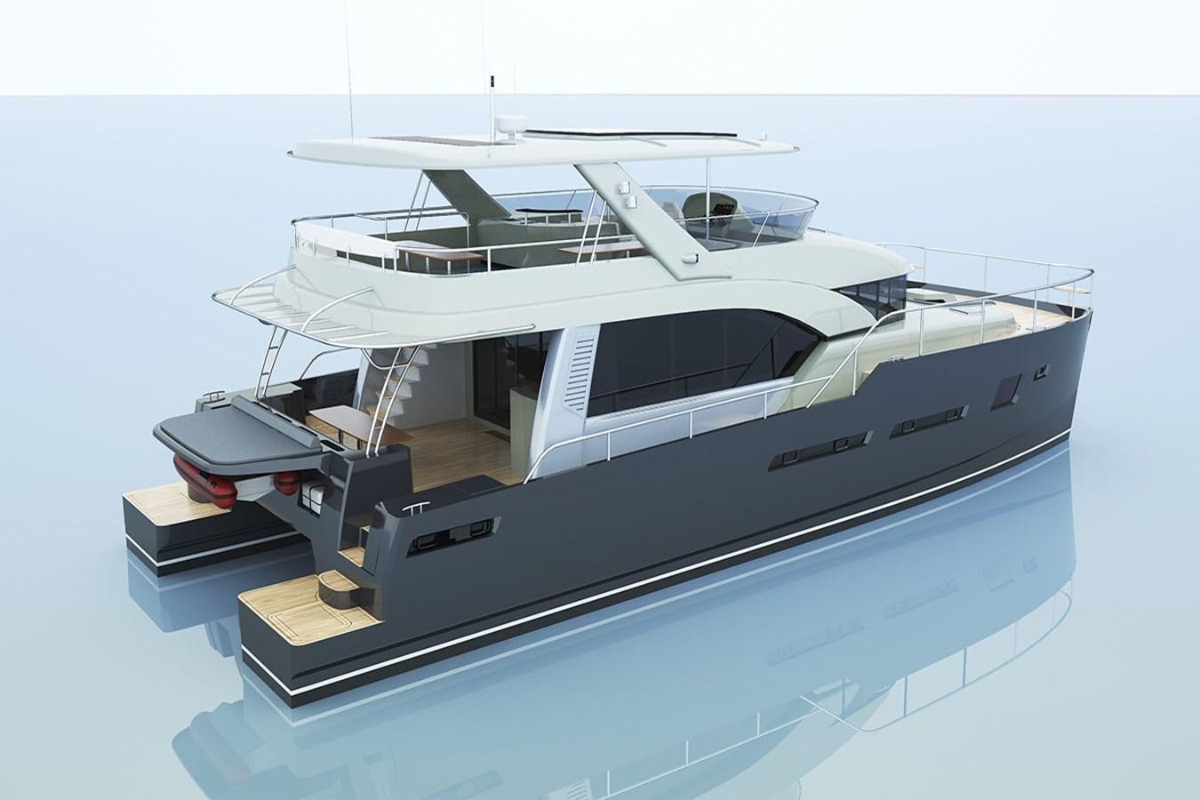 a boat on a stand aboard H70 Yacht for Sale